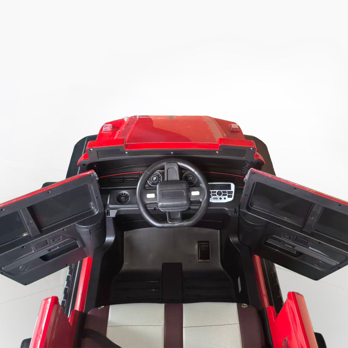 Opening doors on Fury Red G Wagon Ride On Car