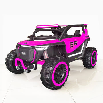 Wild Fuchsia Velocity Raptor two-seater kids ride-on car
